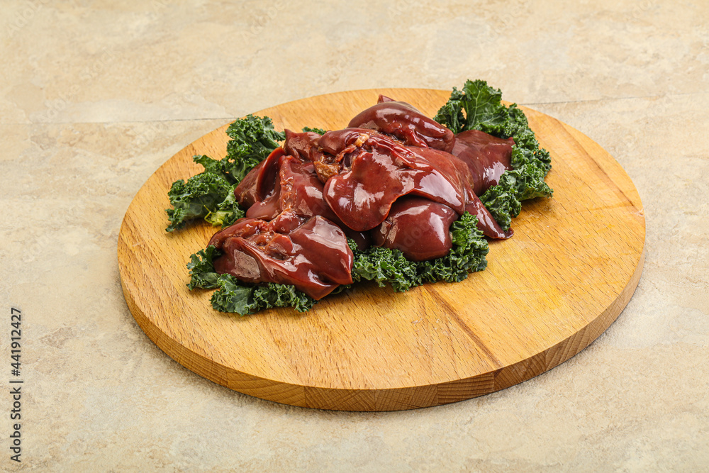 Raw chicken liver for cooking Raw chicken liver for cooking
