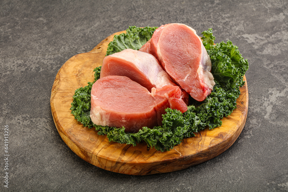 Fresh raw pork tenderloin for roast Fresh raw pork tenderloin for roast