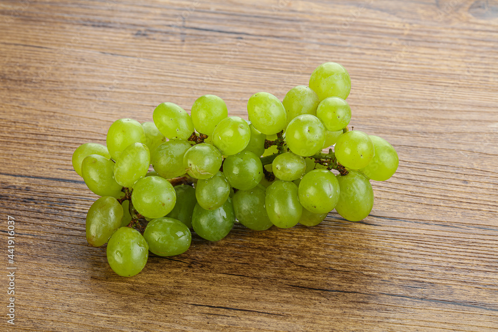 Ripe sweet green grape branch Ripe sweet green grape branch