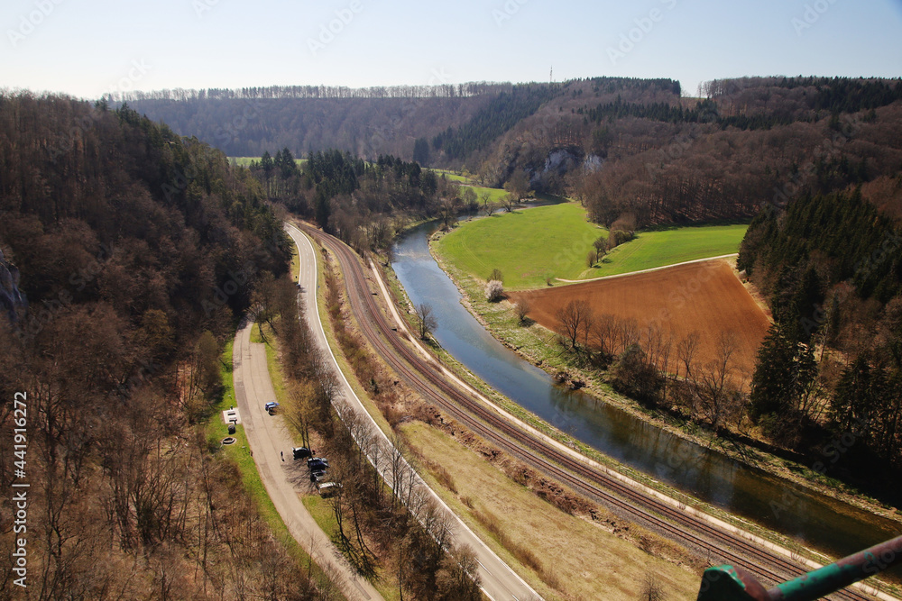 The Danube river valley, Baden-Wuerttemberg, Germany