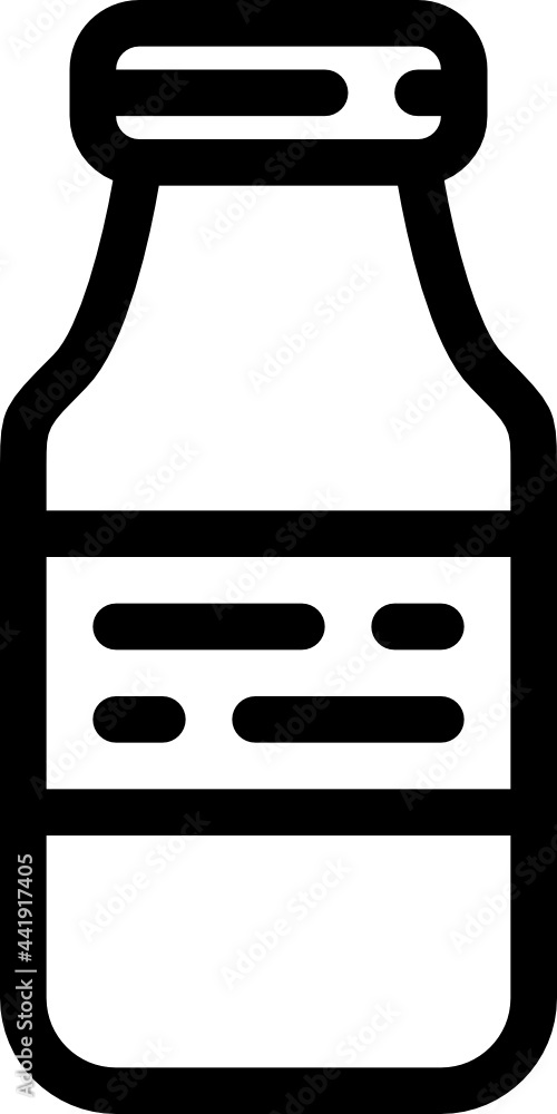 milk bottle outline icon
