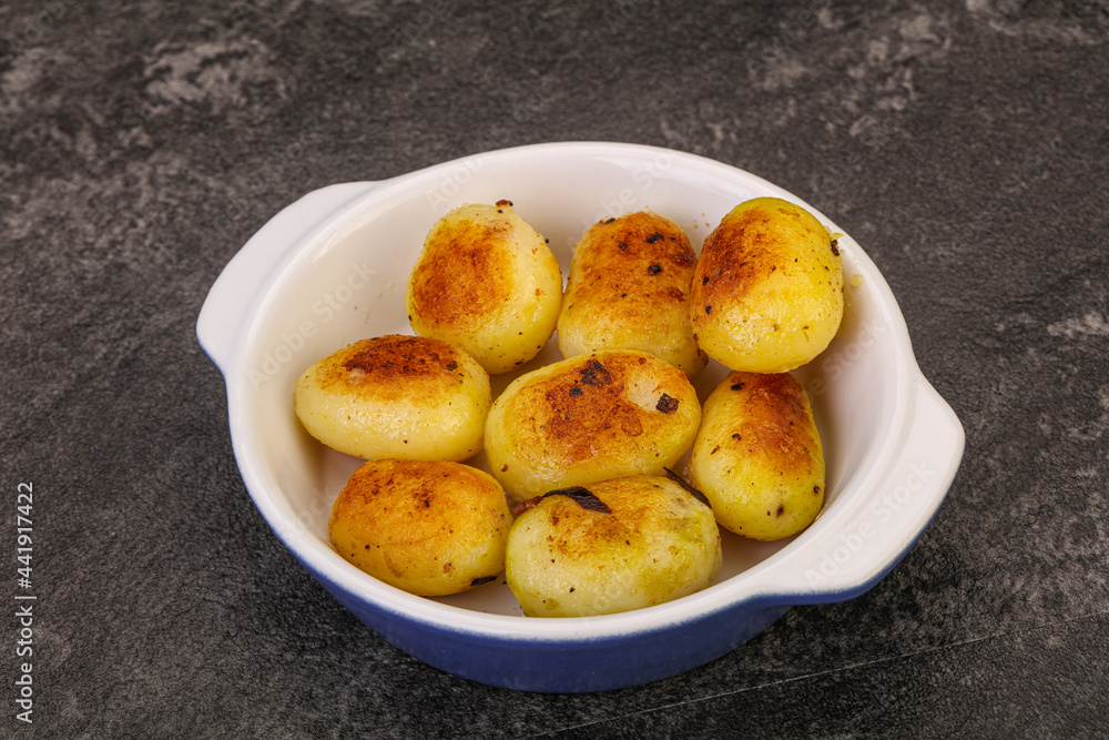 Roasted baby potato in the bowl Roasted baby potato in the bowl