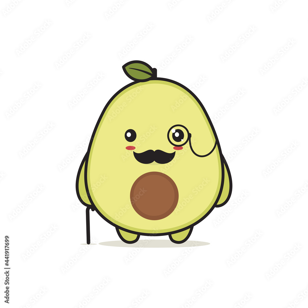 Obraz premium cute avocado characters
