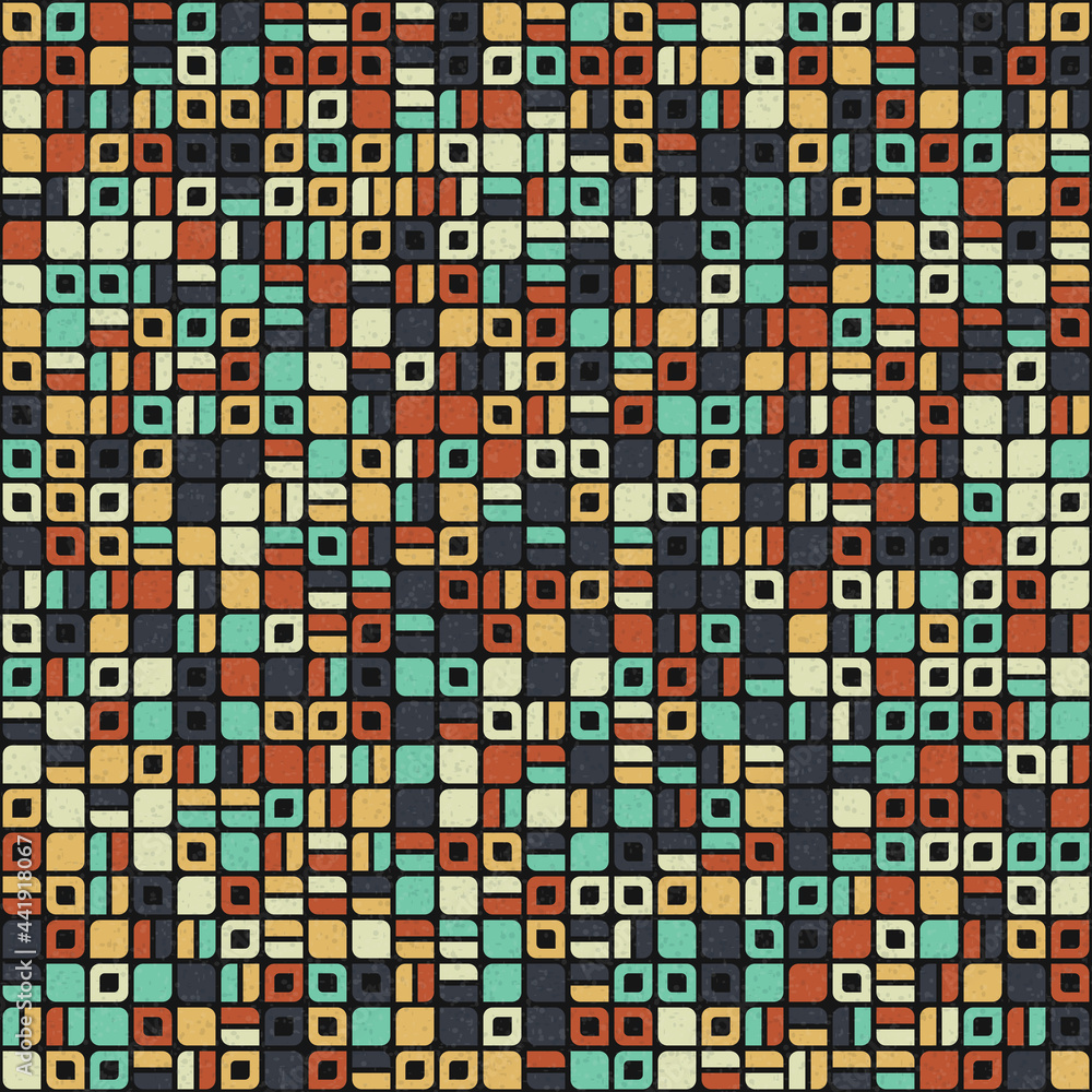 Fototapeta premium Abstract Geometric Pattern generative computational art illustration