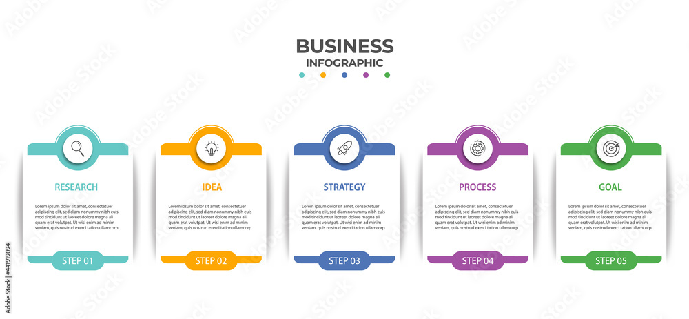 Info graphic Business element with 4 options, steps, number template design Premium Vector Info graphic Business element with 4 options, steps, number template design Premium Vector