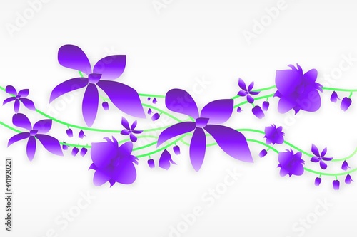 illustration graphic vector Orchid flower with purple color for wallpaper  textiles, wall art, fabric, wedding invitation. Exotic botanical background