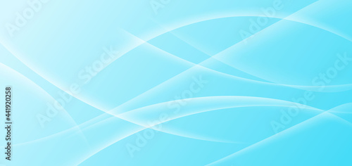Abstract soft blue background with dynamic waves shape.