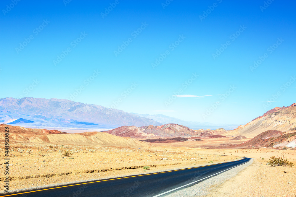 View from Artist's Drive, Death Valley National Park, Inyo County, California, United States.