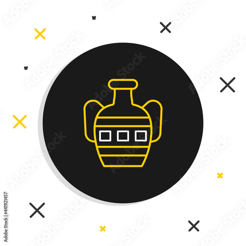 Line Ancient amphorae icon isolated on white background. Colorful outline concept. Vector