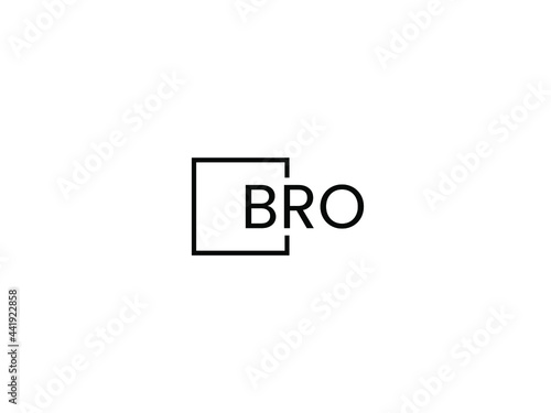 BRO Letter Initial Logo Design Vector Illustration