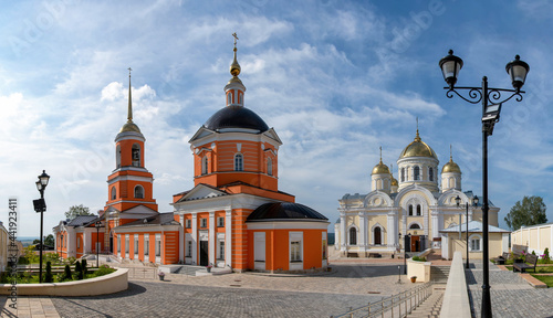 Nicetas monastery (Nikitsky monastery, late 19th century) at sunny day. Kashira, Moscow Oblast, Russia.