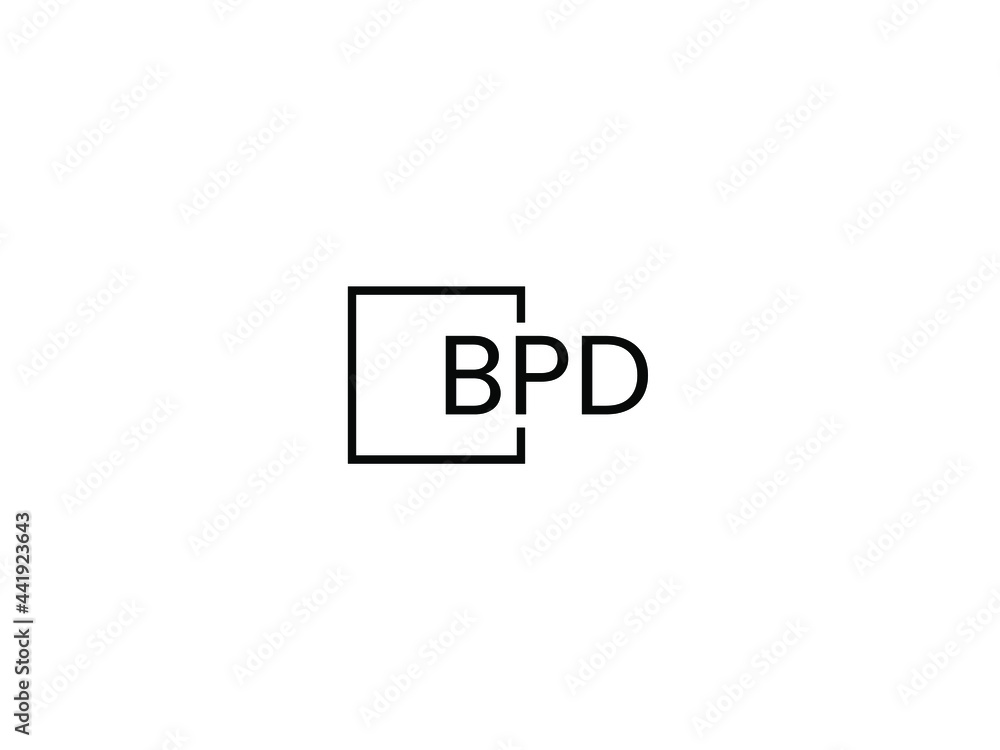 Obraz premium BPD Letter Initial Logo Design Vector Illustration