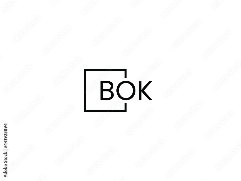 BOK Letter Initial Logo Design Vector Illustration BOK Letter Initial Logo Design Vector Illustration