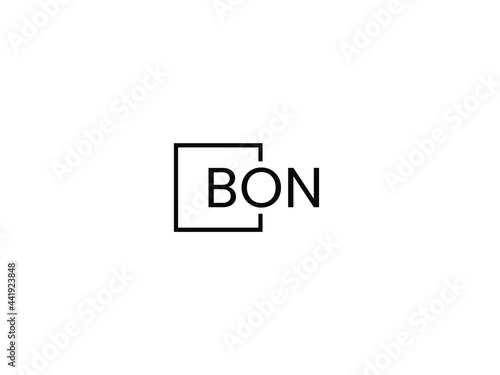 BON Letter Initial Logo Design Vector Illustration