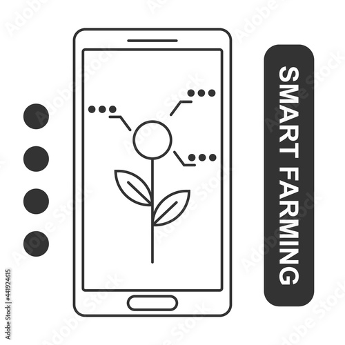 Smart farming icon. Vector