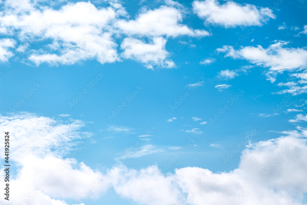 Summer clould patterns with breeze on bright blue sky background and vast space Summer clould patterns with breeze on bright blue sky background and vast space
