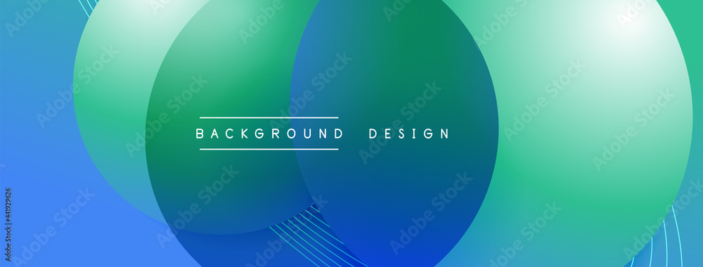 Gradient circles with shadows. Vector techno abstract background. Modern overlapping forms wallpaper background, design template Gradient circles with shadows. Vector techno abstract background. Modern overlapping forms wallpaper background, design template