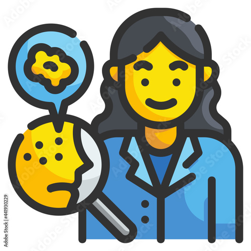 dermatologist line icon