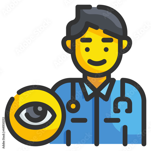 opthalmologist line icon