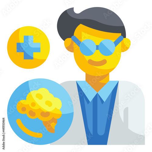 neurosurgeon flat icon
