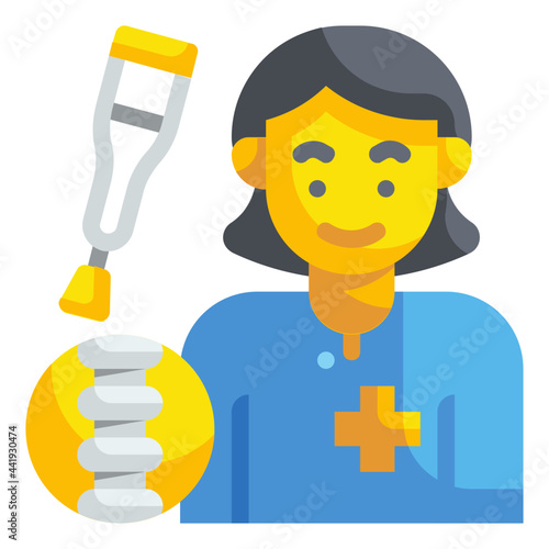 orthopedist flat icon