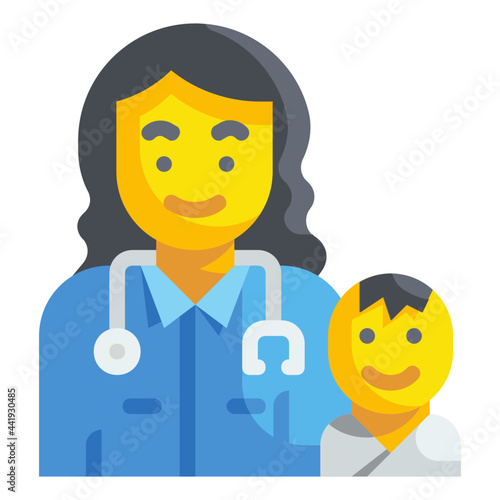 pediatrician flat icon