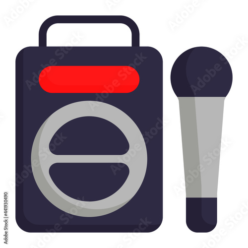 Boombox icon with flat style. Suitable for website design, logo, app and UI. Based on the size of the icon in general, so it can be reduced.