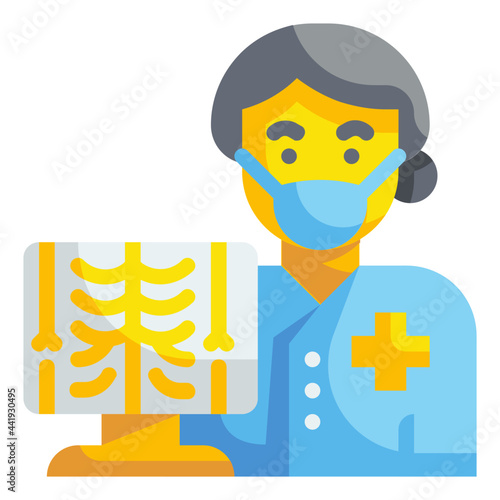 radiologist flat icon