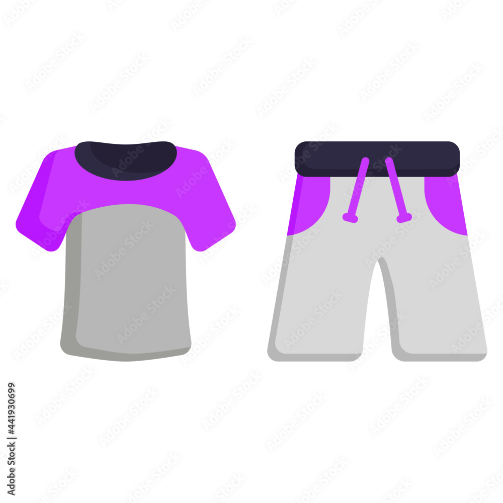 Shirt and trunks icon with flat style. Suitable for website design ...