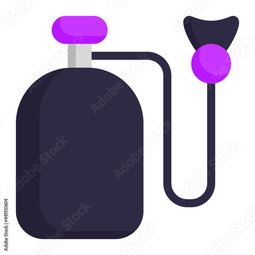 Oxygen tank icon with flat style base. Suitable for website design, logo, app and UI. Based on the size of the icon in general, so it can be reduced.