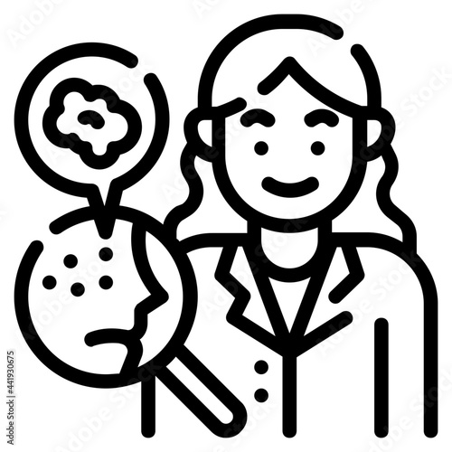 dermatologist line icon