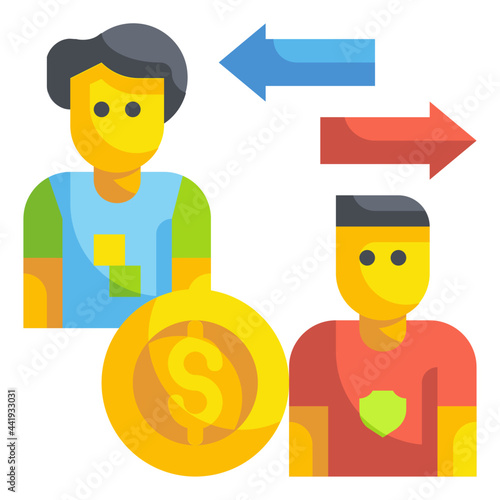 transfer flat icon