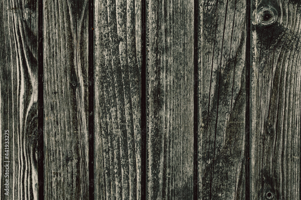 Fototapeta premium Wooden background. Natural dark wood plank backdrop