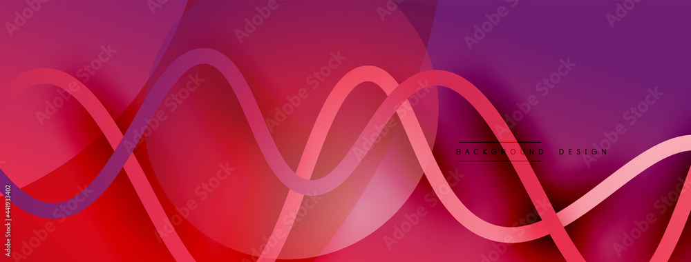 Abstract gradient background with wave line with shadow effect. Geometric composition. 3D shadow effects and fluid gradients Abstract gradient background with wave line with shadow effect. Geometric composition. 3D shadow effects and fluid gradients