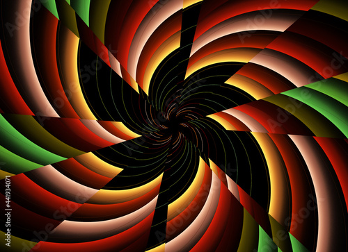 Wallpaper Mural Abstract color dynamic textured background with lighting effect. Fractal spiral. Fractal art Torontodigital.ca