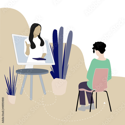 Online mental consultation and remote psychoanalysis, help by psychologist
