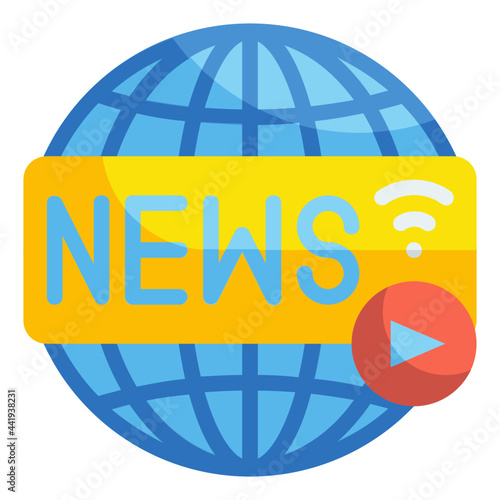 news flat icon