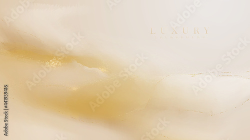Luxury gold marble background. Vector illustration.