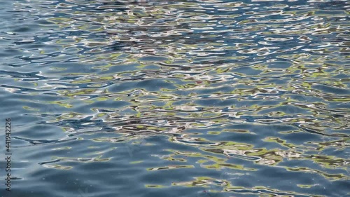 Close up of disturbed blue ocean water surface