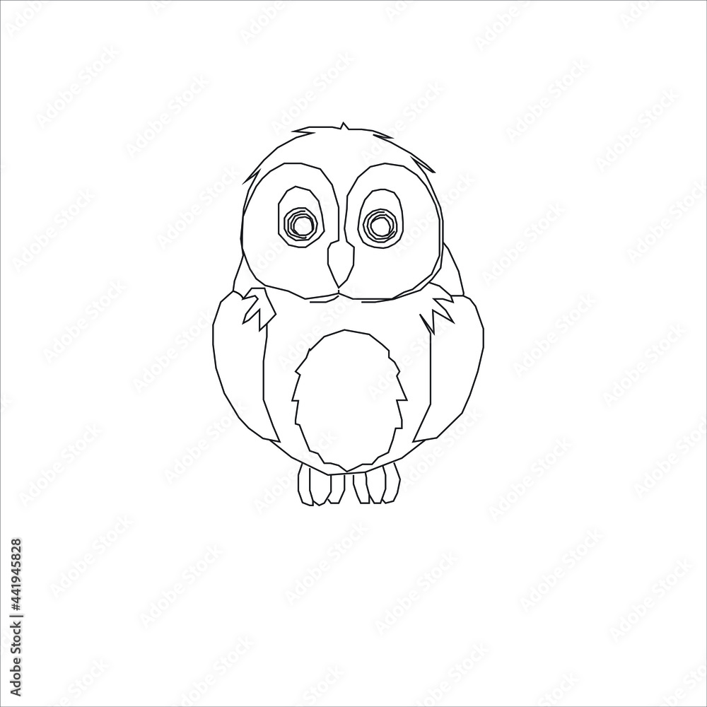 Obraz premium Line Art of Owl