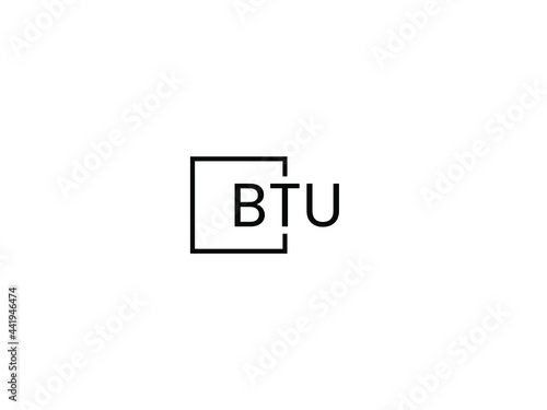 BTU Letter Initial Logo Design Vector Illustration