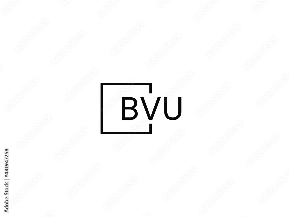 Obraz premium BVU letter initial logo design vector illustration