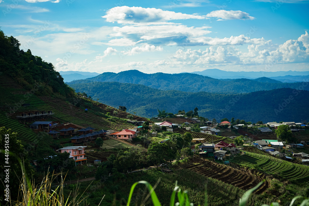 A village living in a remote valley