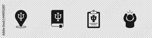 Set Psychology, Psi, book,, and Anger icon. Vector