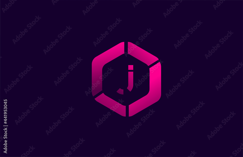 J polygon blue pink alphabet letter logo icon design for company and business. Suitable for a trendy or stylish polygonal logotype J polygon blue pink alphabet letter logo icon design for company and business. Suitable for a trendy or stylish polygonal logotype
