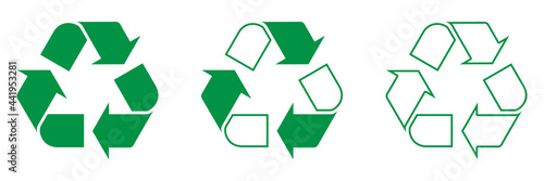 Recycle green vector logo