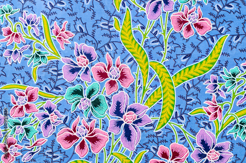 Obraz na płótnie The beautiful of art Batik textile pattern.