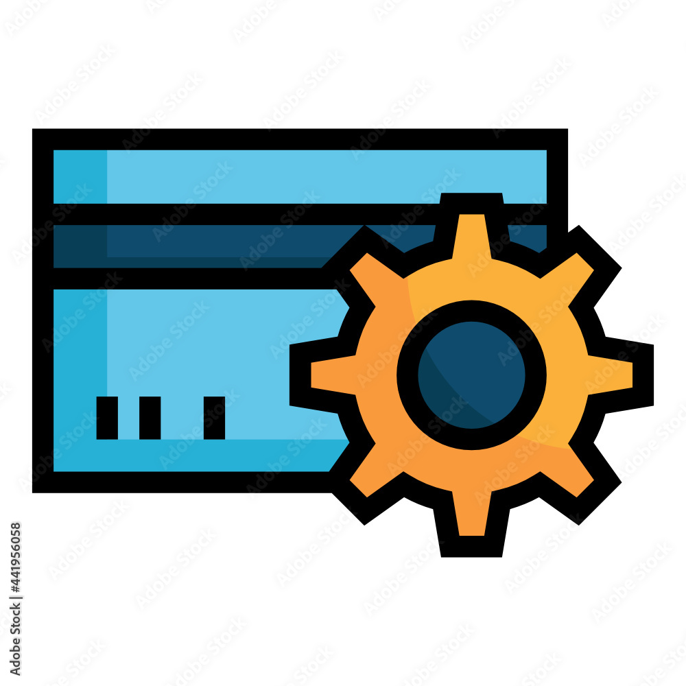 card filled outline icon card filled outline icon