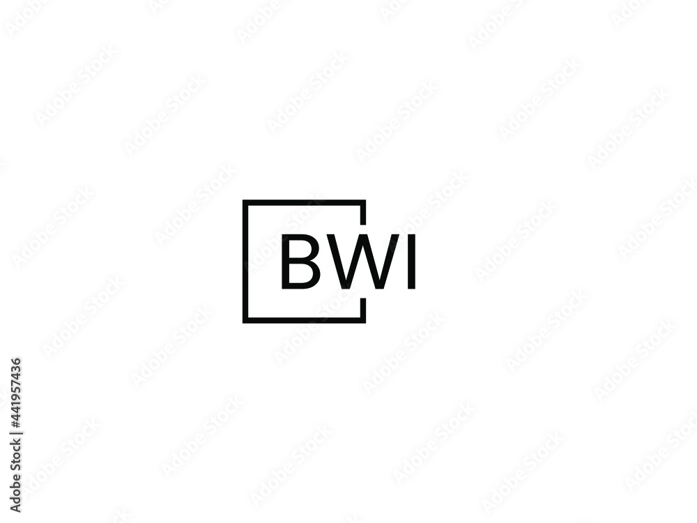 BWI Letter Initial Logo Design Vector Illustration BWI Letter Initial Logo Design Vector Illustration