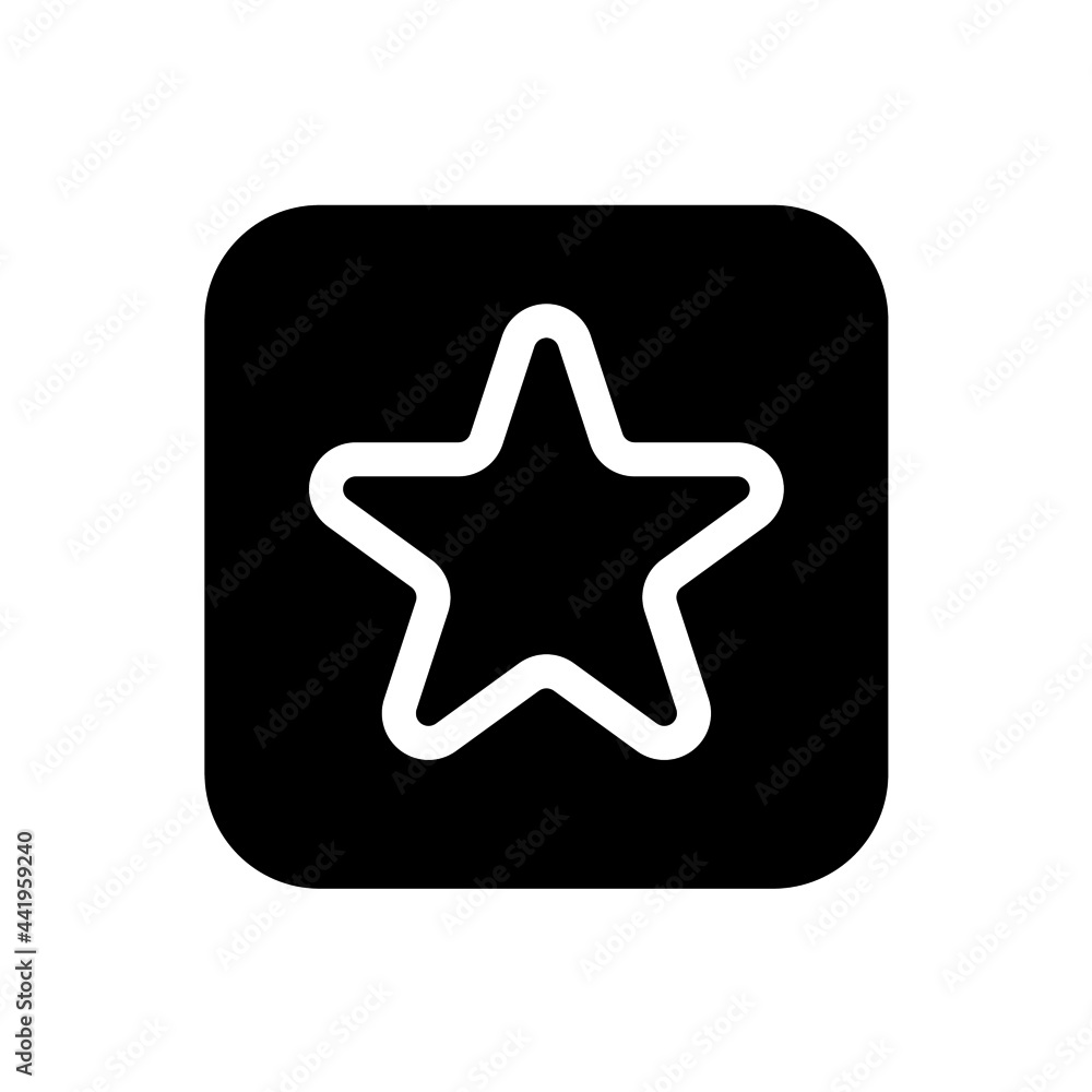 Star icon with square style Star icon with square style